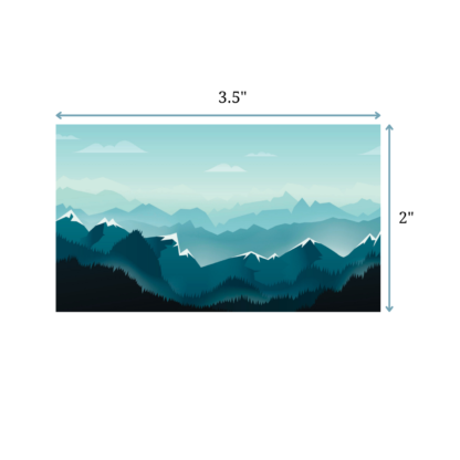 3.5" x 2" / Clear Poly (BOPP) + Matte