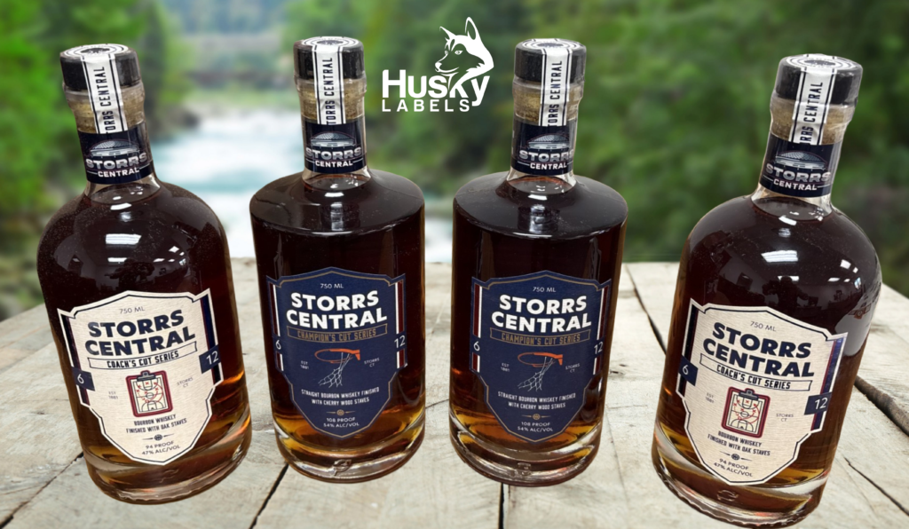 UConn – Storrs Central collaborates with Husky Labels to launch a commemorative Bourbon